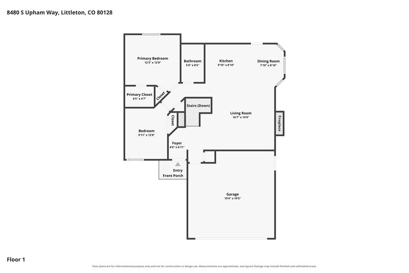 3,090/Mo, 8480 S Upham Way Littleton, CO 80128 Floor Plan View 2