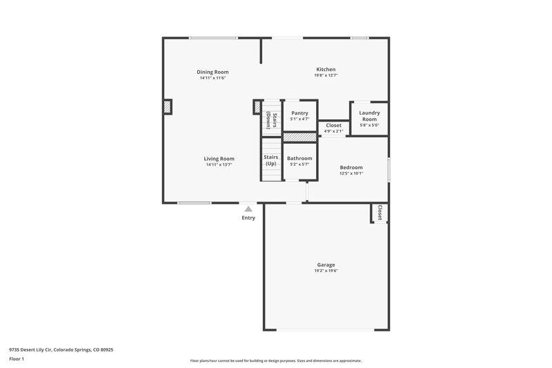 2,345/Mo, 9735 Desert Lily Cir Colorado Springs, CO 80925 Floor Plan View