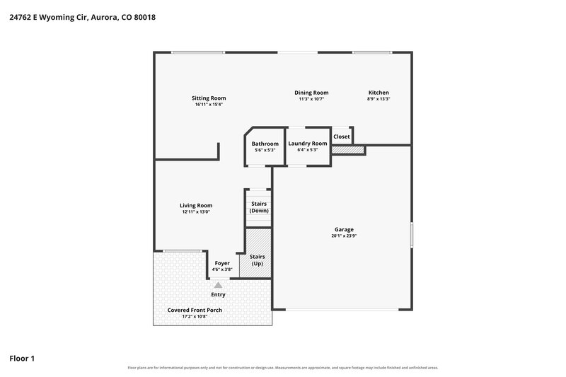 3,245/Mo, 24762 E Wyoming Cir Aurora, CO 80018 Floor Plan View