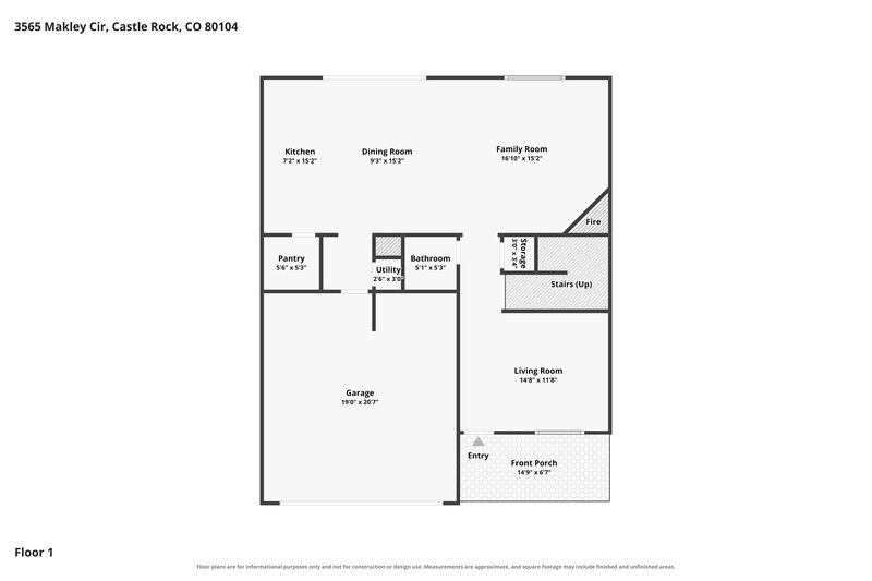 3,415/Mo, 3565 Makley Cir Castle Rock, CO 80104 Floor Plan View