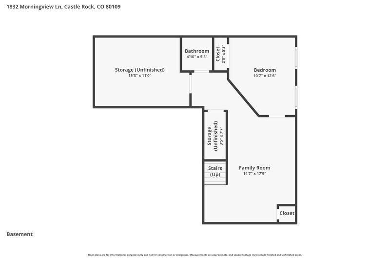 3,375/Mo, 1832 Morningview Ln Castle Rock, CO 80109 Floorplan View