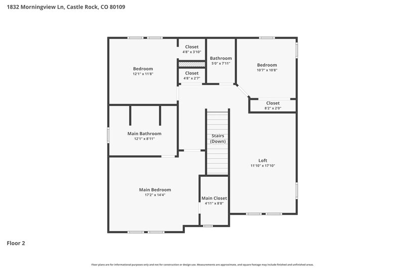 3,375/Mo, 1832 Morningview Ln Castle Rock, CO 80109 Floorplan View 3