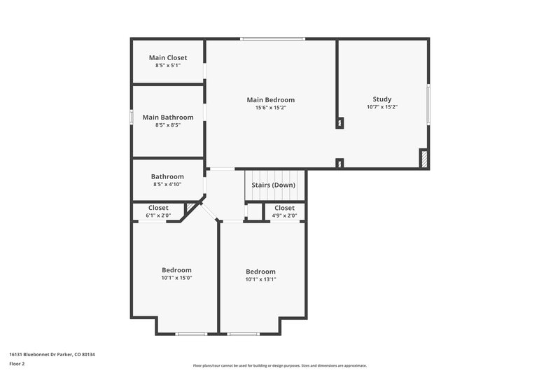 2,950/Mo, 16131 Bluebonnet Dr Parker, CO 80134 Floor Plan View 2