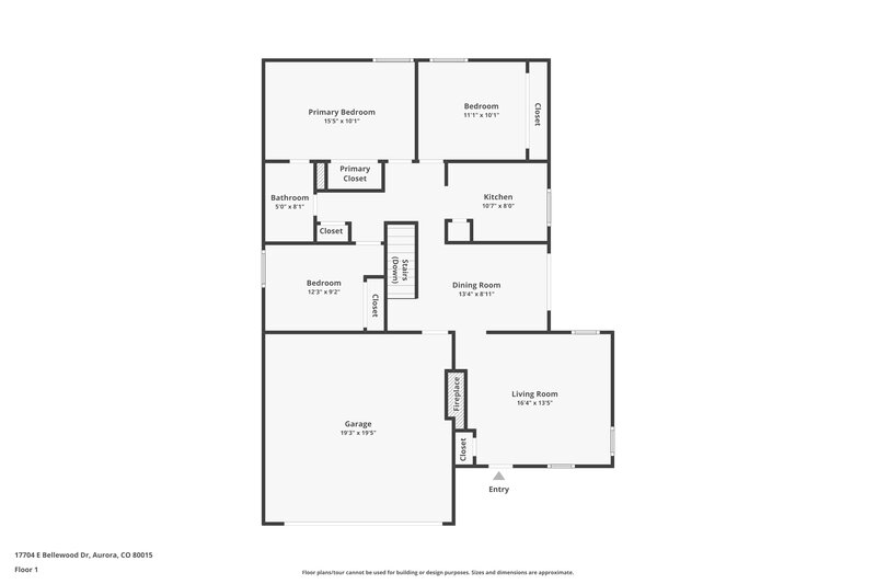 2,795/Mo, 17704 E Bellewood Dr Aurora, CO 80015 Floor Plan View