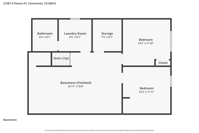 3,300/Mo, 21287 E Powers Pl Centennial, CO 80015 Floor Plan View