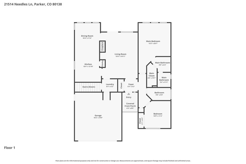 3,505/Mo, 21514 Needles Ln Parker, CO 80138 Floor Plan View 2