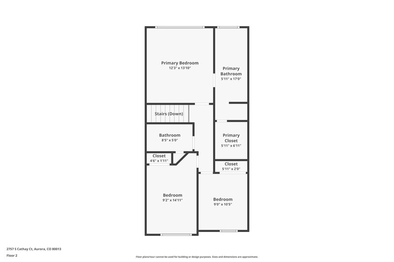 3,180/Mo, 2757 S Cathay Ct Aurora, CO 80013 Floor Plan View