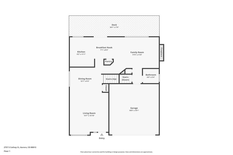 3,180/Mo, 2757 S Cathay Ct Aurora, CO 80013 Floor Plan View 2
