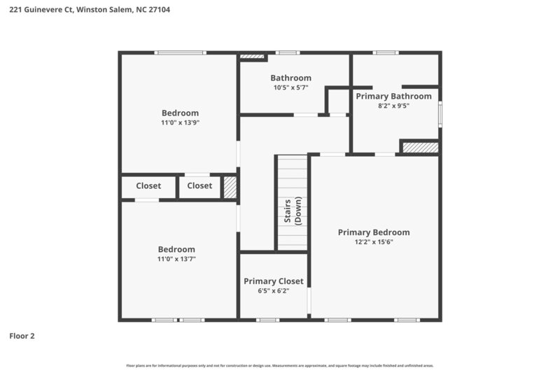 1,955/Mo, 221 Guinevere Ct Winston-Salem, NC 27104 Floorplan View 2