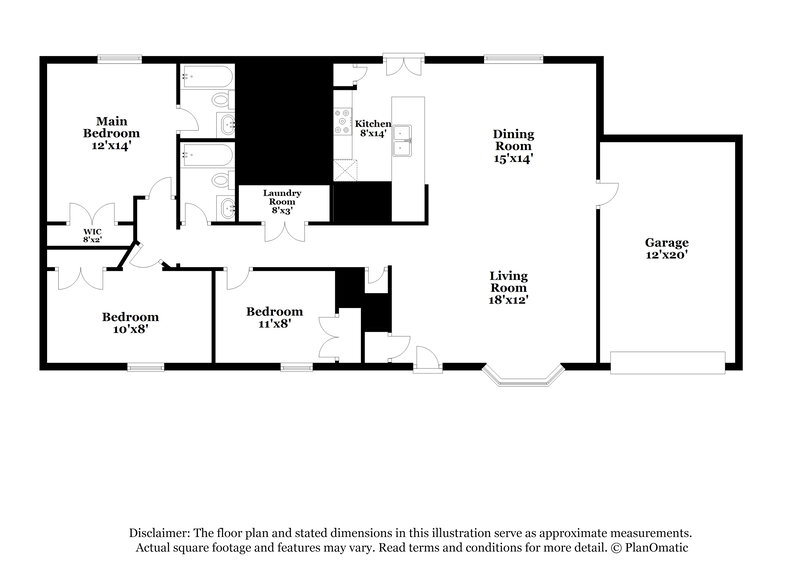 1,790/Mo, 4315 Mccarron Ct Greensboro, NC 27406 Floorplan View