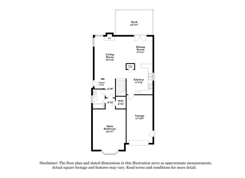 1,795/Mo, 7 Planters Wood Trail Greensboro, NC 27407 Floorplan View