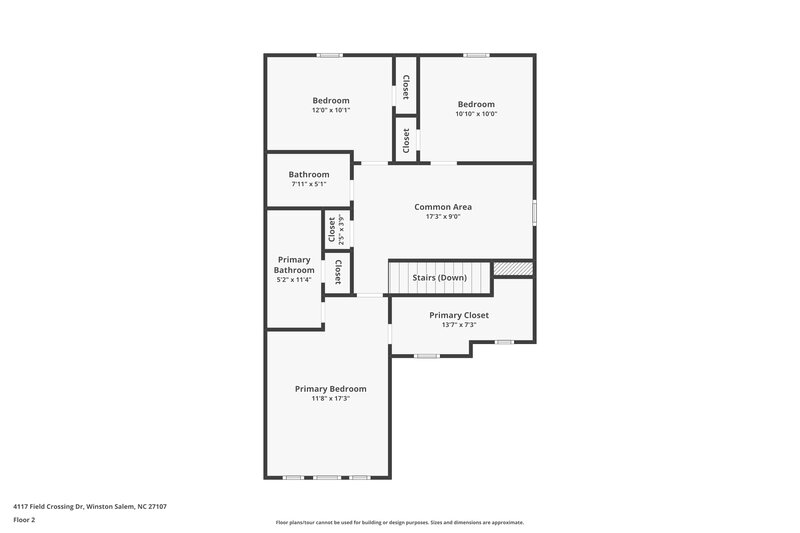 1,785/Mo, 4117 Field Crossing Dr Winston-Salem, NC 27107 Floor Plan View 2