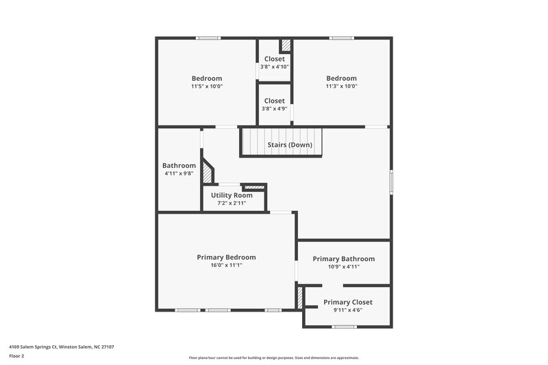 1,695/Mo, 4169 Salem Springs Ct Winston-Salem, NC 27107 Floor Plan View 2
