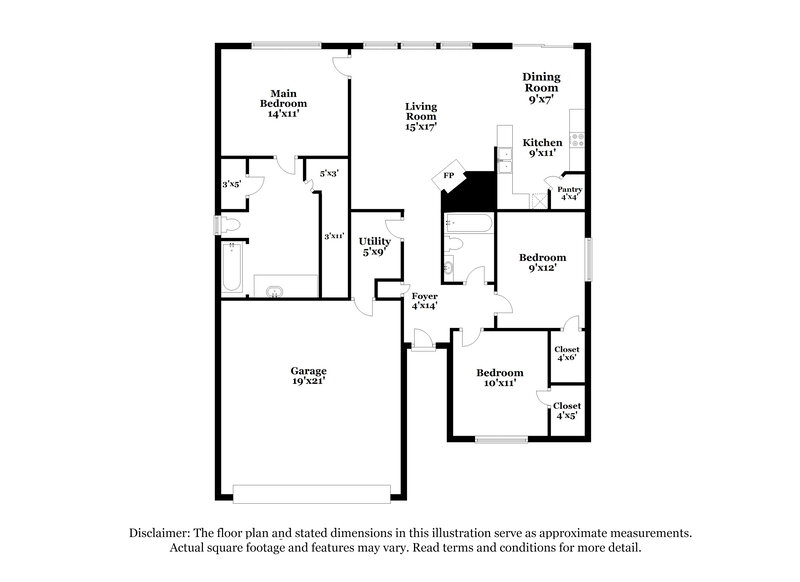 1,650/Mo, 3770 Thornaby Circle Winston-Salem, NC 27107 Floor Plan View