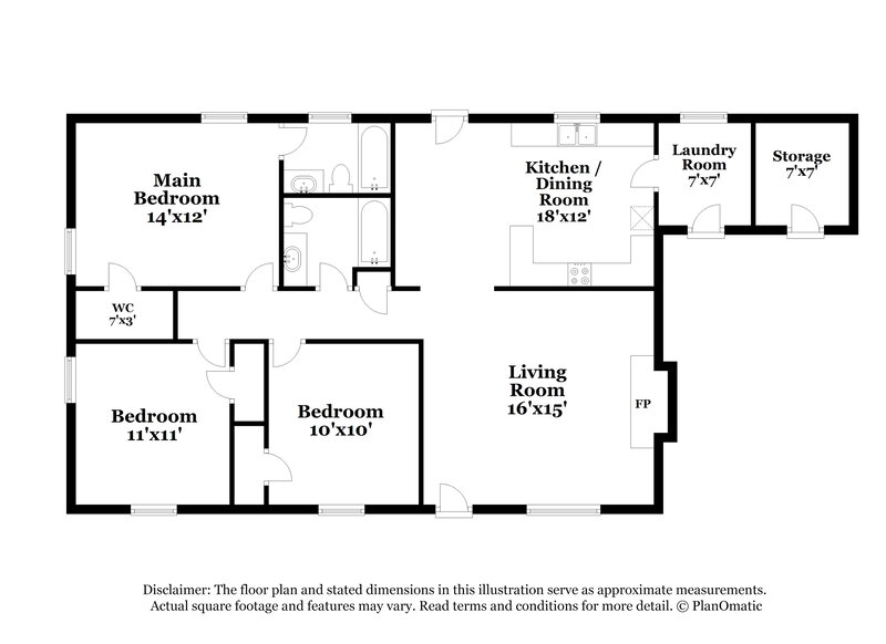 1,485/Mo, 3830 Avera Ave Winston-Salem, NC 27106 Floor Plan View