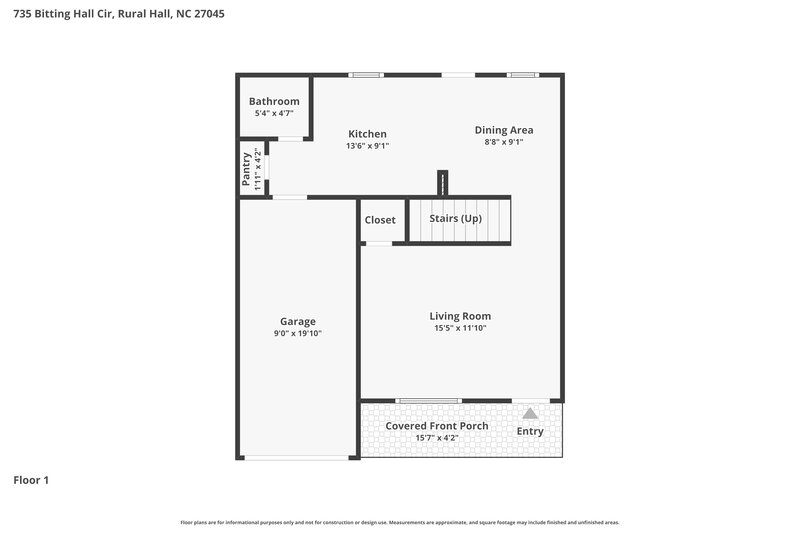 1,780/Mo, 735 Bitting Hall Circle Rural Hall, NC 27045 Floor Plan View
