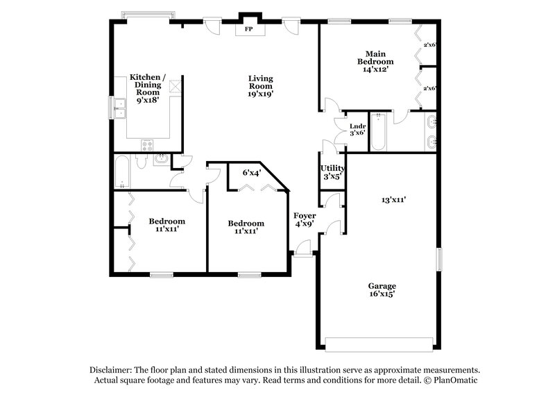 1,620/Mo, 4101 Chinaberry Ct Greensboro, NC 27405 Floor Plan View