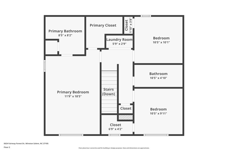 1,600/Mo, 5624 Fairway Forest Dr Winston-Salem, NC 27105 Floor Plan View