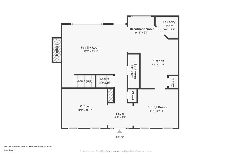 1,945/Mo, 5315 Springhouse Farm Rd Winston-Salem, NC 27107 Floor Plan View 3