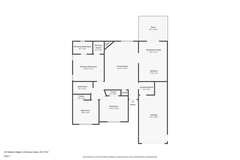 1,670/Mo, 312 Walden Ridge Ct Winston-Salem, NC 27127 Floor Plan View