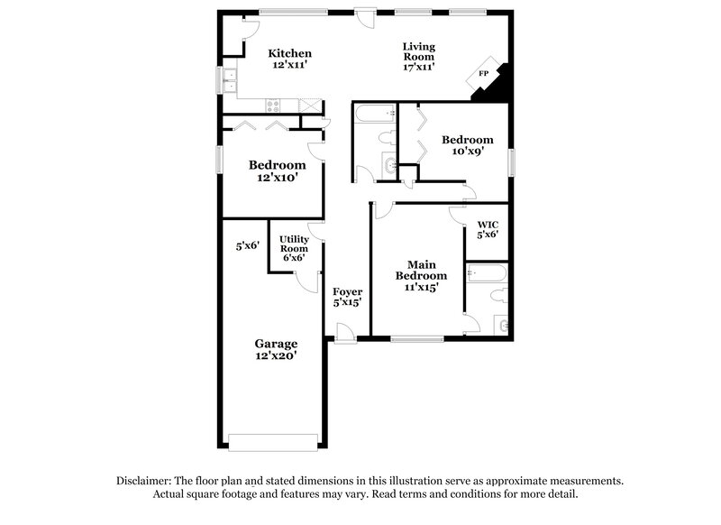 1,725/Mo, 4031 Village Park Ct Winston-Salem, NC 27127 Floor Plan View