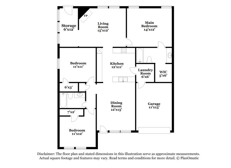 1,750/Mo, 1913 Lees Chapel Rd Greensboro, NC 27405 Floorplan View
