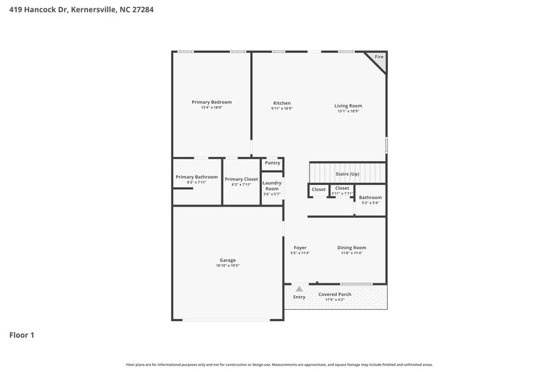 2,180/Mo, 419 Hancock Dr Kernersville, NC 27284 Floor Plan View