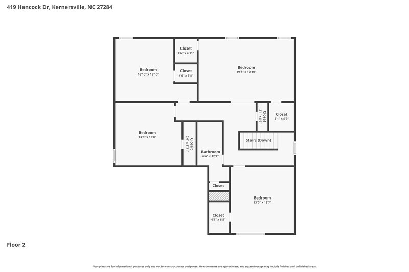 2,180/Mo, 419 Hancock Dr Kernersville, NC 27284 Floor Plan View 2