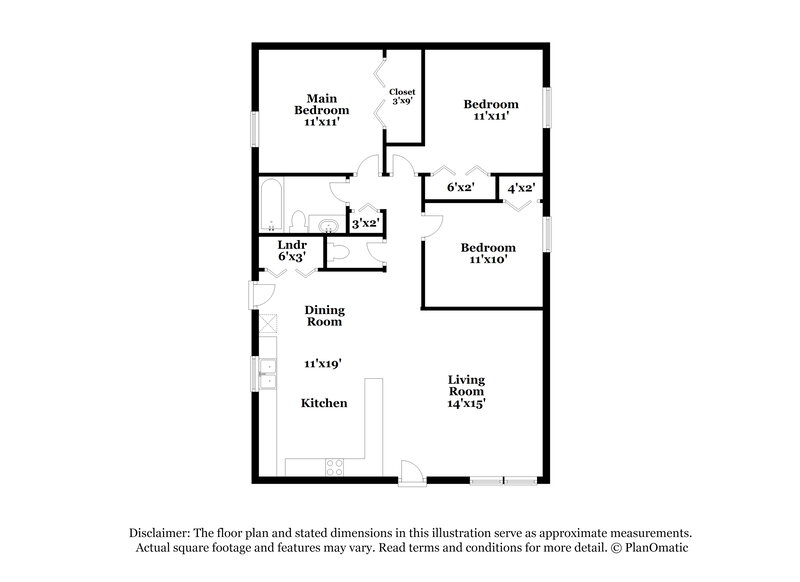 1,375/Mo, 4141 Macarthur St Winston-Salem, NC 27107 Floor Plan View