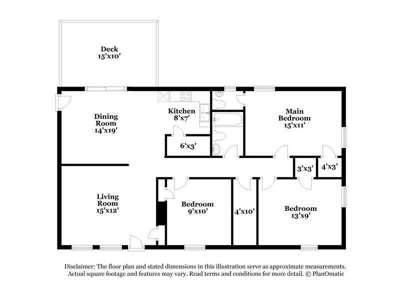 1,440/Mo, 7704 Newsome Ct Browns Summit, NC 27214 Floorplan View