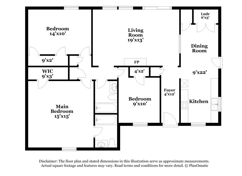 1,540/Mo, 5 Aggie Ct Greensboro, NC 27401 Floor Plan View