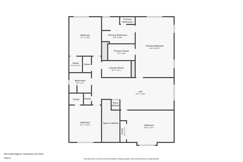 2,275/Mo, 235 Creeks Edge Ct Clemmons, NC 27012 Floor Plan View 2