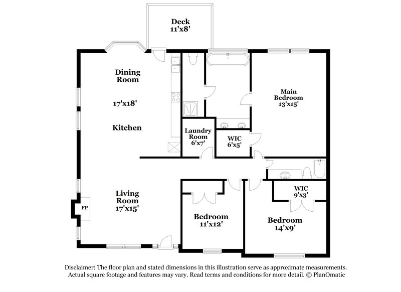 1,680/Mo, 803 Apple St Gibsonville, NC 27249 Floor Plan View
