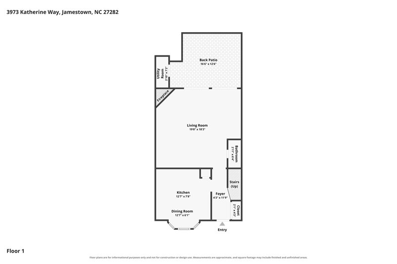 1,760/Mo, 3973 Katherine Way Jamestown, NC 27282 Floor Plan View