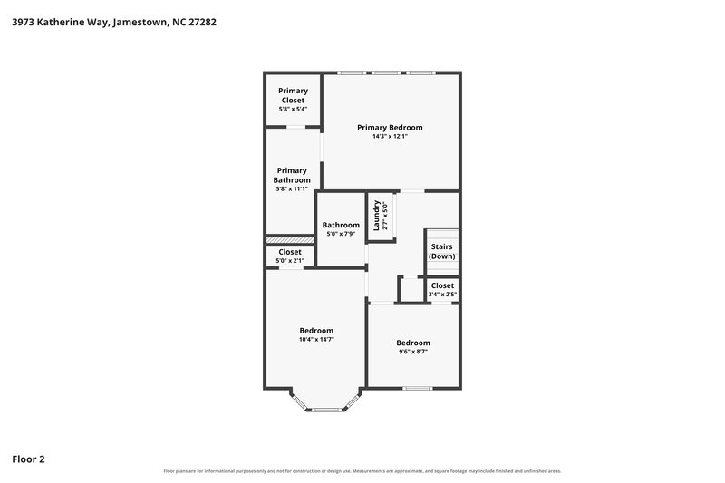 1,760/Mo, 3973 Katherine Way Jamestown, NC 27282 Floor Plan View 2