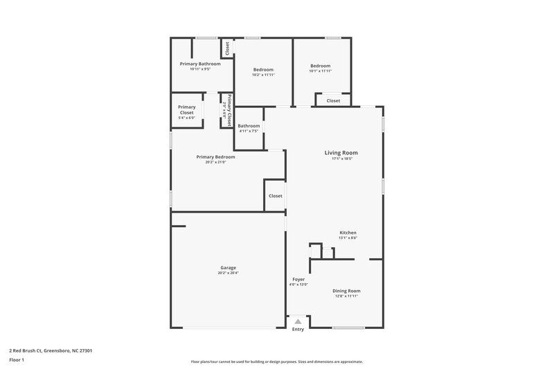 2,015/Mo, 2 Red Brush Ct McLeansville, NC 27301 Floorplan View