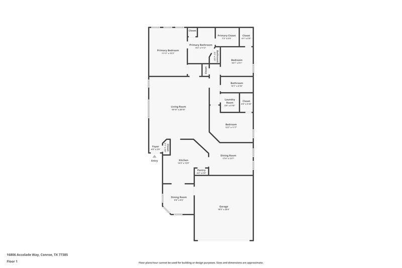1,875/Mo, 16806 Accolade Way Conroe, TX 77385 Floor Plan View