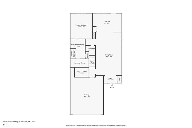2,000/Mo, 13006 Echo Landing Dr Houston, TX 77070 Floor Plan View