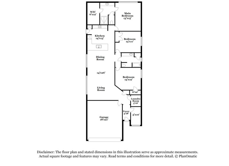 2,075/Mo, 1731 Sahara Dr Crosby, TX 77532 Floor Plan View