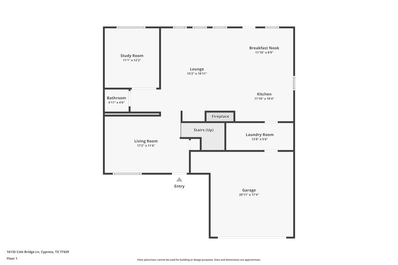 2,090/Mo, 16135 Cole Bridge Ln Cypress, TX 77429 Floor Plan View