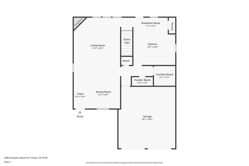 2,040/Mo, 3606 Evergreen Square Trl Fresno, TX 77545 Floor Plan View