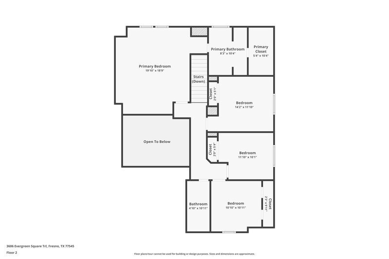 2,040/Mo, 3606 Evergreen Square Trl Fresno, TX 77545 Floor Plan View 2
