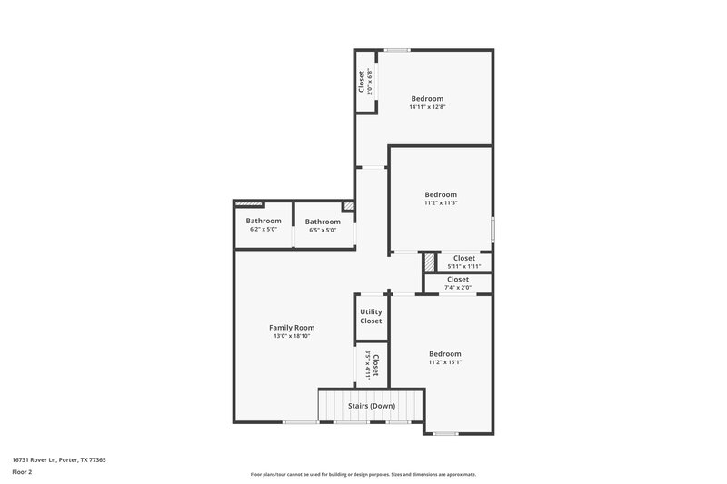 1,835/Mo, 16731 Rover Ln Porter, TX 77365 Floor Plan View 2