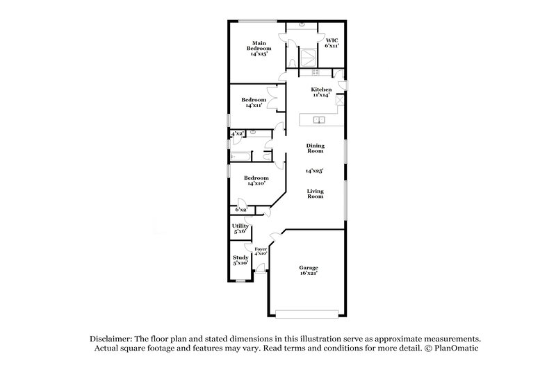 2,140/Mo, 1946 Ballesteros Street Crosby, TX 77532 Floor Plan View