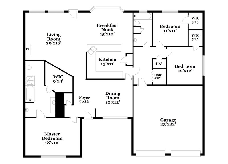 1,850/Mo, 1113 Glenbay Ct La Porte, TX 77571 Floor Plan View