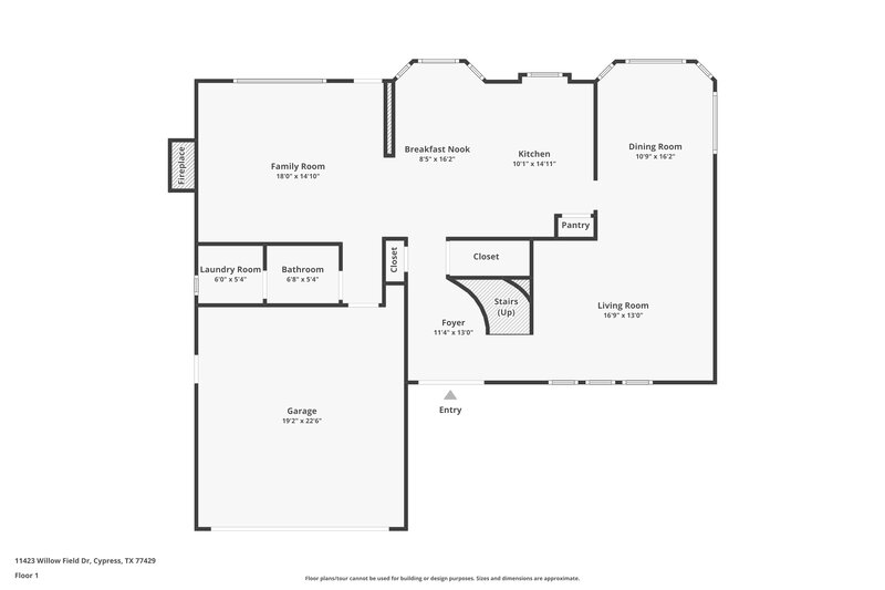 2,300/Mo, 11423 Willow Field Dr Cypress, TX 77429 Floor Plan View
