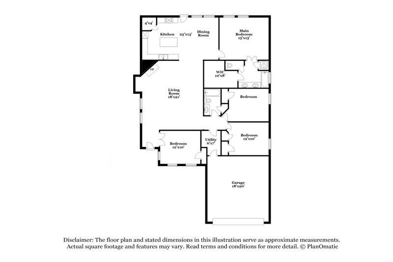 1,950/Mo, 4815 Chase More Dr Bacliff, TX 77518 Floorplan View