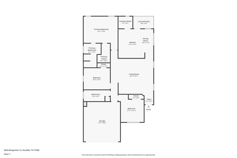 1,720/Mo, 2623 Merganser Ct Humble, TX 77396 Floor Plan View