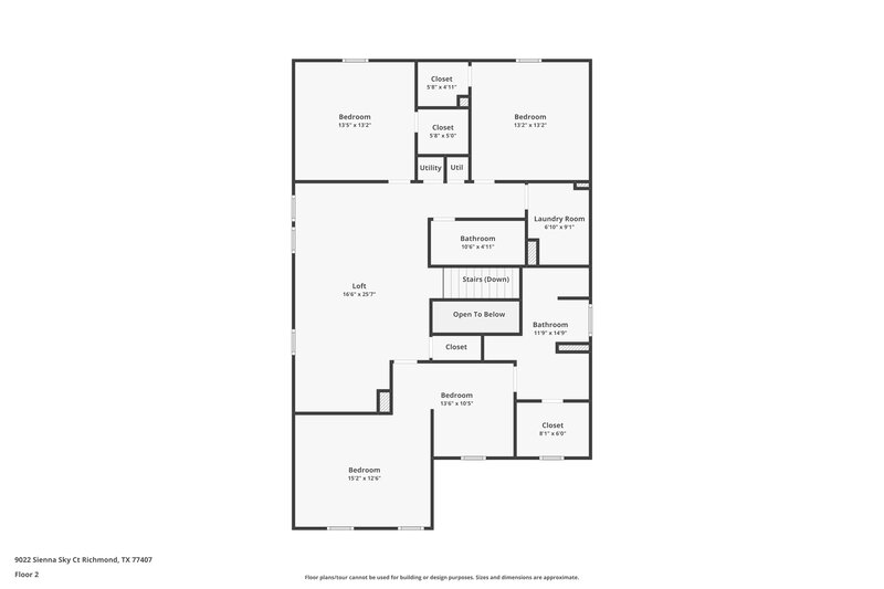 2,240/Mo, 9022 Sienna Sky Ct Richmond, TX 77407 Floor Plan View 2