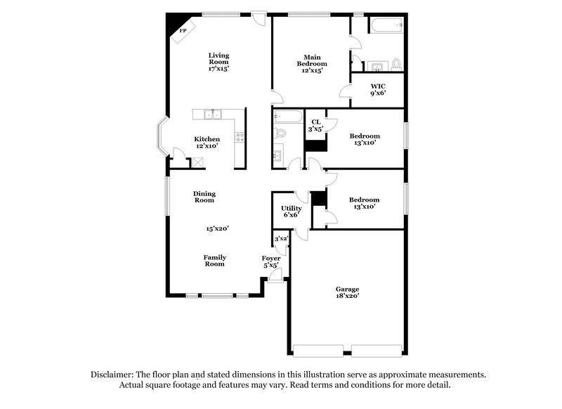 1,920/Mo, 1034 Canterbury Dr Pearland, TX 77584 Floor Plan View